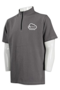 P1077 Customized Half-Breasted Zip Polo Shirt Polo Shirt Shop